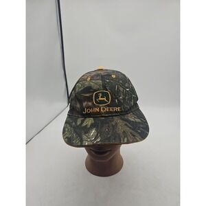 John Deere Camouflage Logo Patch Stitched Strapback Cap Trucker Hunter Hat